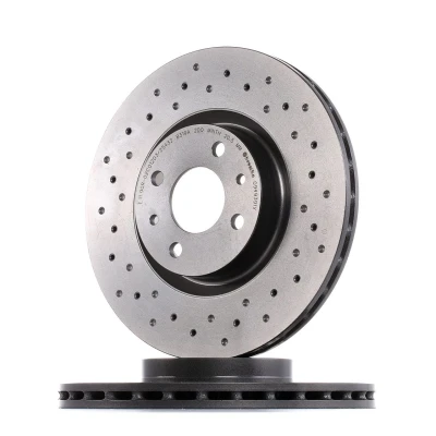 Abbildung von BREMBO XTRA LINE 09.4939.1X Bremsscheibe 284 22 4 gelocht/innenbel. beschichtet hochgekohlt mit Schrauben FIAT: BRAVO 2, Stilo Schrägheck