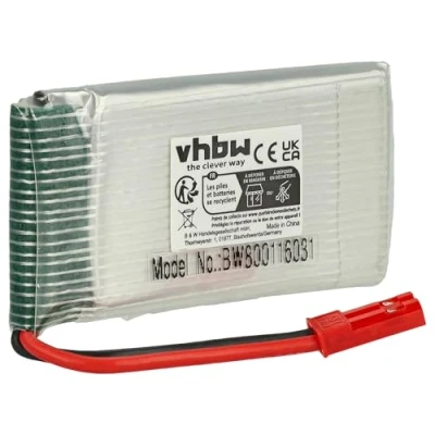 Abbildung von vhbw Li Polymer Akku 1100mAh (3.7V) JST Stecker kompatibel mit Modellbau z.B. Racing Car, Helikopter, Flugzeug und Modellboot