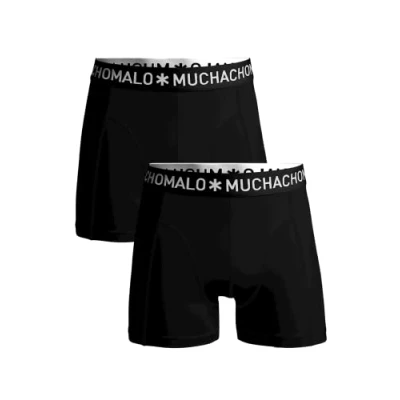 Abbildung von Muchachomalo 2P Cotton Stretch Basic Boxers Schwarz Baumwolle Small Herren