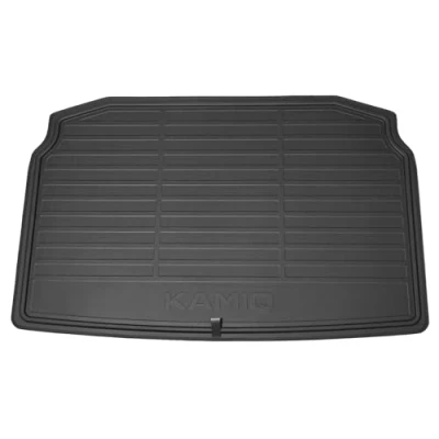 Abbildung von Skoda 658061163 Kofferraumwendematte Schutzmatte Kofferraumeinlage Kofferraummatte, mit Kamiq Schriftzug