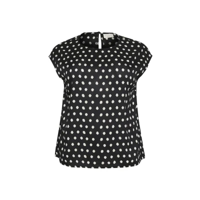 Abbildung von Kaffe Curve ODA Bluse, Damen, Größe: 54, Black white dots