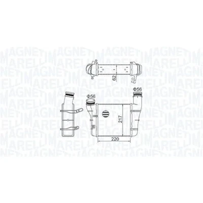 Abbildung von MAGNETI MARELLI 351319204580 Ladeluftkühler AUDI: A4 B7 Avant, B6 B6/B7 Cabrio