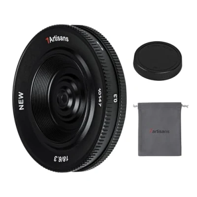 Abbildung von 7artisans 18 mm F6.3 Ultradünnes APS C Prime Objektiv für Sony Kompaktkameras A7 A7II A7III (A7M3) A7R A7RIII A7S A7SIII A6000 A6300