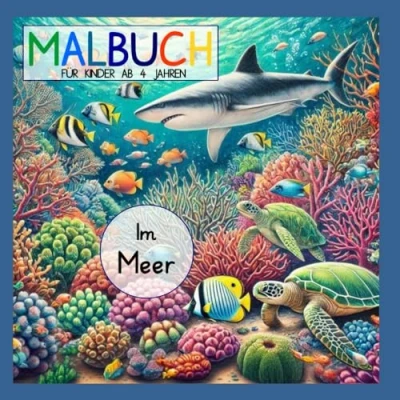 Abbildung von Im Meer Ausmalbuch für Kinder ab 4 Jahren