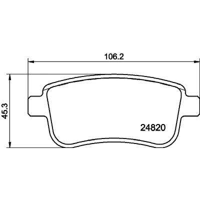Abbildung von HELLA 8DB 355 025 421 Bremsbelagsatz nicht für Verschleißwarnanzeiger vorbereitet mit Bremssattelschrauben Zubehör RENAULT: Megane 4 Grandtour