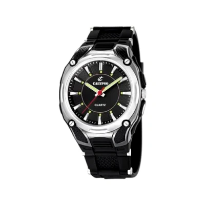 Abbildung von Calypso Men&#039;s Quartz Watch with Black Dial Analogue Display and Plastic Strap K5560/2