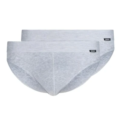 Abbildung von Skiny Herren Cotton Retro Slip, Silver Melange (080692), S (2er Pack)