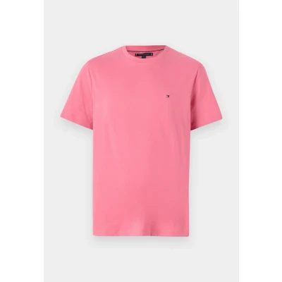 Abbildung von Tommy Hilfiger Herren T Shirt Kurzarm Seasonal Solid Tee mit Rundhalsausschnitt, Rosa (Vintage Rosy), XS