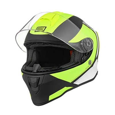 Abbildung von ORIGINE Integralhelm Motorradhelm mit Belüftung ECE Zertifizierung (Bolt MATT FLIO YELLOEW Black,M)