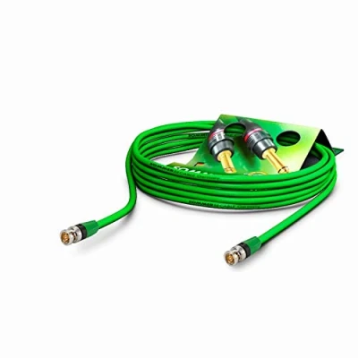 Abbildung von SOMMER CABLE Video Patchkabel 6G SDI / 4K SC Vector 0.8/3.7, BNC/BNC NBNC75BLP9X NEUTRIK Grün (3m)