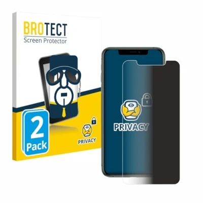 Abbildung von BROTECT (2 Stück Anti Spy Blickschutzfolie für Apple iPhone 11 Pro Max Privacy Screen Protector [Displayschutz Folie, Sichtschutz, Blaulichtfilter]