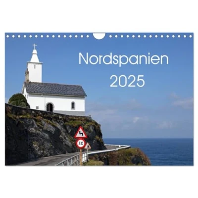 Abbildung von Nordspanien (Wandkalender 2025 DIN A4 quer), CALVENDO Monatskalender