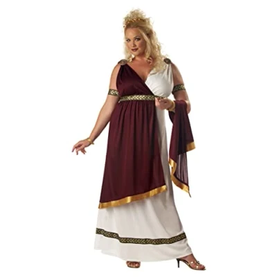 Abbildung von California Costumes Übergröße Römische Kaiserin Kostüm, Weiß/Burgunderrot, X Large