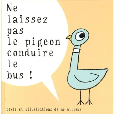 Abbildung von ne laissez pas le pigeon conduire bus.