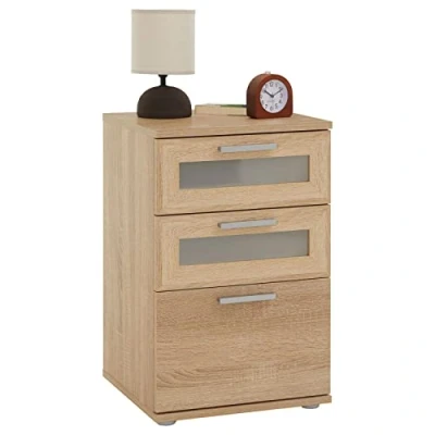 Abbildung von CARO Möbel Nachtkommode MARIKE, Nachttisch Boxspringbett Nachtschrank Kommode Konsole 3 Schubladen So