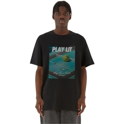 Abbildung von Upscale by Mister Tee Playlit Heavy Tshirt print, Herren, Größe: XXL, Black