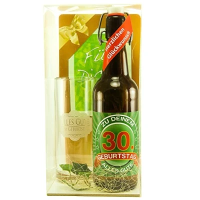 Abbildung von Bier Geschenk Geschenkset 30. Geburtstag