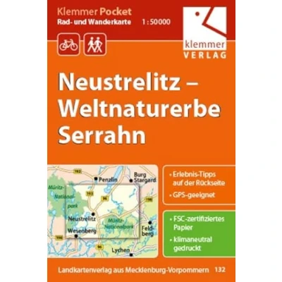 Abbildung von Klemmer Pocket Rad und Wanderkarte Neustrelitz Weltnaturerbe Serrahn: GPS geeignet, Touren Tipps auf der Rückseite, 1:50000
