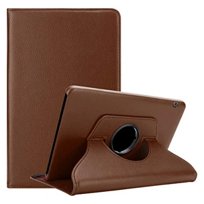 Abbildung von Cadorabo Hülle kompatibel mit Huawei MediaPad T5 10 (10.1 Zoll) Tablethülle ohne Auto Wake Up aus Kunst Leder Flip Klappbare Stoßfeste Cover für Tasche in Braun