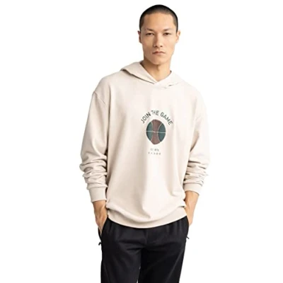 Abbildung von DeFacto Herren Z5996az Sweatshirt, Beige, M EU