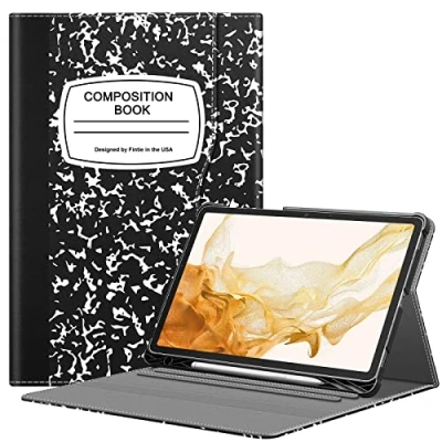 Abbildung von Fintie Hülle für Samsung Galaxy Tab S8 Plus 2022/S7 FE 2021/S7 2020 12,4 Zoll mit S Stifthalter, Mehrfachwinkel Portfolio Cover Tasche Auto Sleep/Wake, Komposition Book