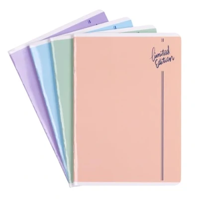 Abbildung von gimboo Schulheft/Format A5 60/60 Blatt Kariert/Mixed 4er Packung 4 Stück/Packung Motive Sortiert/für Kinder zur Einschulung für Grundschüler/mit Rand/Weiße Karten/Blau Kariert