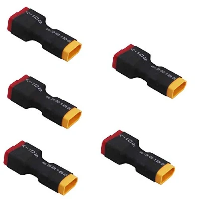 Abbildung von 5 Pcs Deans T Typ Männlich Weiblich auf XT30 Steckverbinder Bananen Stecker Adapter (T Männlic)