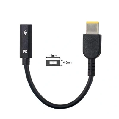 Abbildung von JSER Typ C USB Buchse auf DC Netz PD Ladekabel für Laptop 1820 V (7,9 x 5,4 mm HP)
