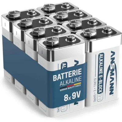Abbildung von ANSMANN AG Batterie Rauchmelder 9V Block Alkaline, 8 Stück