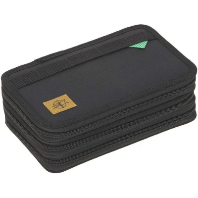 Abbildung von LÄSSIG Federmäppchen Unique, Triple, Black, Dreifach Mäppchen, aus recycelten PET Flaschen