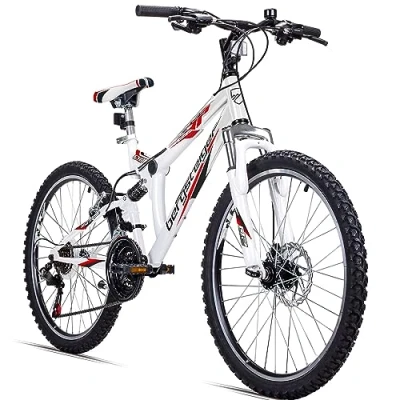 Abbildung von bergsteiger Mountainbike Montreal 20, 24 Zoll Kinderfahrrad, 6,7,8, 9, 10, 11, 12, 13 Jahre, 18 Gang Shimano Tourney RD TZ50 Schaltwerk, Kettenschaltung