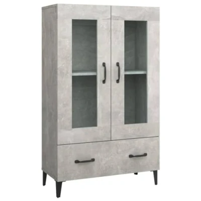 Abbildung von vidaXL Highboard Sideboard Kommode Schrank Anrichte Beistellschrank Mehrzweckschrank Standschrank Wohnzimmer Betongrau 70x31x115cm Holzwerkstoff