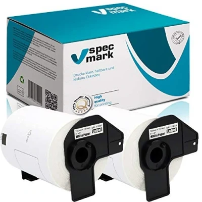 Abbildung von specmark 2 Rollen Einzeletiketten kompatibel mit Brother DK 11241 102mm x 152mm 200 Stück Etiketten für Drucker QL Etikettendruckern 1050 1060N 1100