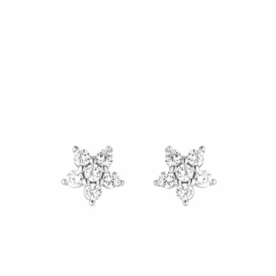 Abbildung von Amor Ohrstecker 925 Sterling Silber Damen Ohrschmuck, mit Zirkonia synth., Silber, Blume, Kommt in Schmuck Geschenk Box, 2016917