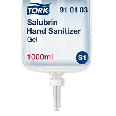 Abbildung von Tork Feuchtigkeitsspendendes Salubrin Händedesinfektionsgel Nachfüllmaterial S1, EN 1500 &amp; 14476, 1 x 1000 ml, 910103