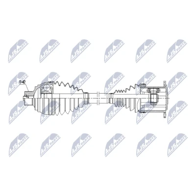 Abbildung von NTY NPW AU 086 Antriebswelle Vorderachse links, rechts 500mm 106mm CVT Automatikgetriebe (stufenlos) AUDI: A6 C7 Avant, Limousine
