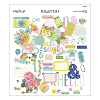 Abbildung von Spellbinders Just Sayin&#039; Chipboard Die Cuts (SCSE 012)