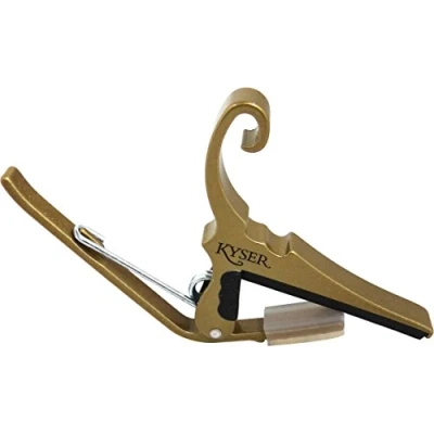 Abbildung von Kyser Schnellwechsel Kapodaster für konzertgitarren/flamenco gitarren, Gold, KGCG