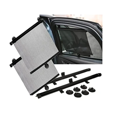 Abbildung von NEU! Sonnenschutzrollo (2 Stück) KFZ Auto Sonnenrollo Autorollo Rollo Sonnenschutz für Seitenfenster/Heckfenster