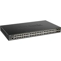 Abbildung von D Link DGS 1250 52XMP/E, 52 Port Smart Managed Gigabit Switch (48x BaseT PoE+ Port, 4x 10G SFP+ Slot, 370 W PoE Kapazität) Nur EU Netzkabel