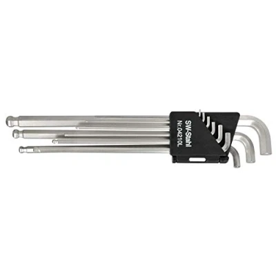 Abbildung von SW Stahl 04210SB Winkelschraubendrehersatz 1,5, 2, 2,5, 3, 4, 5, 6, 8, 10, 1.5, 2.5 magnetisch Chrom Vanadium 9