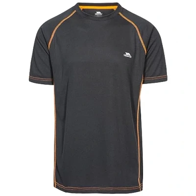 Abbildung von Trespass Herren Schnelltrocknendes T shirt Ethen, Black Shocking Orange, XXS, MATOTSM10004_SOGXXS