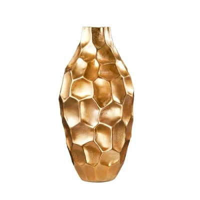 Abbildung von riess ambiente Tischvase ORGANIC ORIENT 44cm gold (1 St), Wohnzimmer · Dekoration Metall Blumen