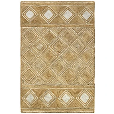 Abbildung von HAMID Jute Teppich, CIRA Teppich 100% Natur, Jutefaser Handgewebt, Weicher und Hohe Festigkeit für Wohnzimmer, Esszimmer, Schlafzimmer, Flurteppich (230x160cm)