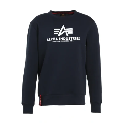 Abbildung von Alpha Industries Small LOGO Sweatshirt navy, Herren, Größe: Medium, Navy