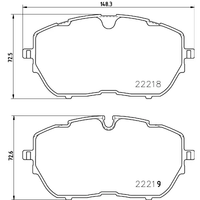 Abbildung von HELLA 8DB 355 024 731 Bremsbelagsatz nicht für Verschleißwarnanzeiger vorbereitet mit Bremssattelschrauben Zubehör PEUGEOT: 308 SW 2