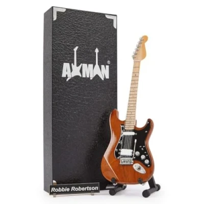 Abbildung von Robbie Robertson (The Band) Miniatur Gitarren Replik Musikgeschenke handgefertigte Verzierung