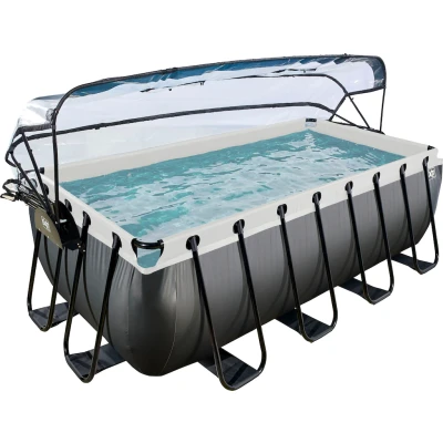 Abbildung von EXIT Pool mit Abdeckung, Wärmepumpe 400x200cm Black Leather
