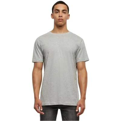 Abbildung von Build Your Brand Herren BB010 Basic Round Neck T Shirt, Heather Grey, 5XL