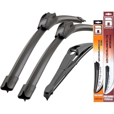 Abbildung von Recambo SCHEIBENWISCHER VORNE + HINTEN kompatibel für NISSAN QASHQAI J11 ab 2014 (3er Set: 650mm / 400mm 300mm)